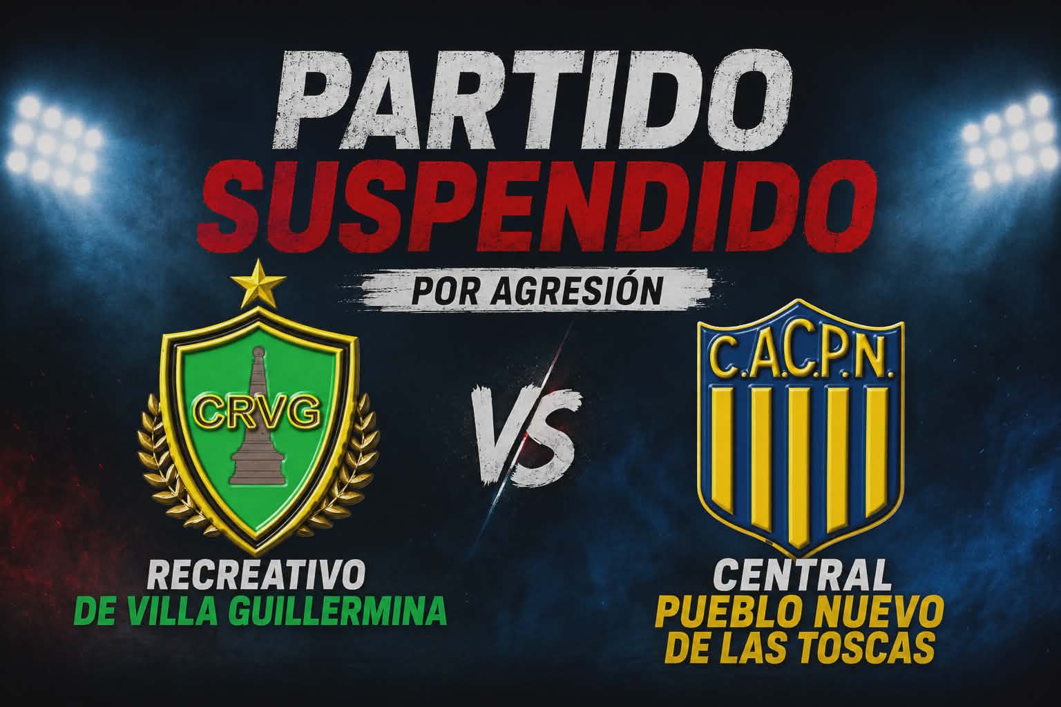 URGENTE: AGRESIÓN ENTRE EL ÁRBITRO E INTEGRANTES DEL CLUB PUEBLO NUEVO PARTIDO SUSPENDIDO